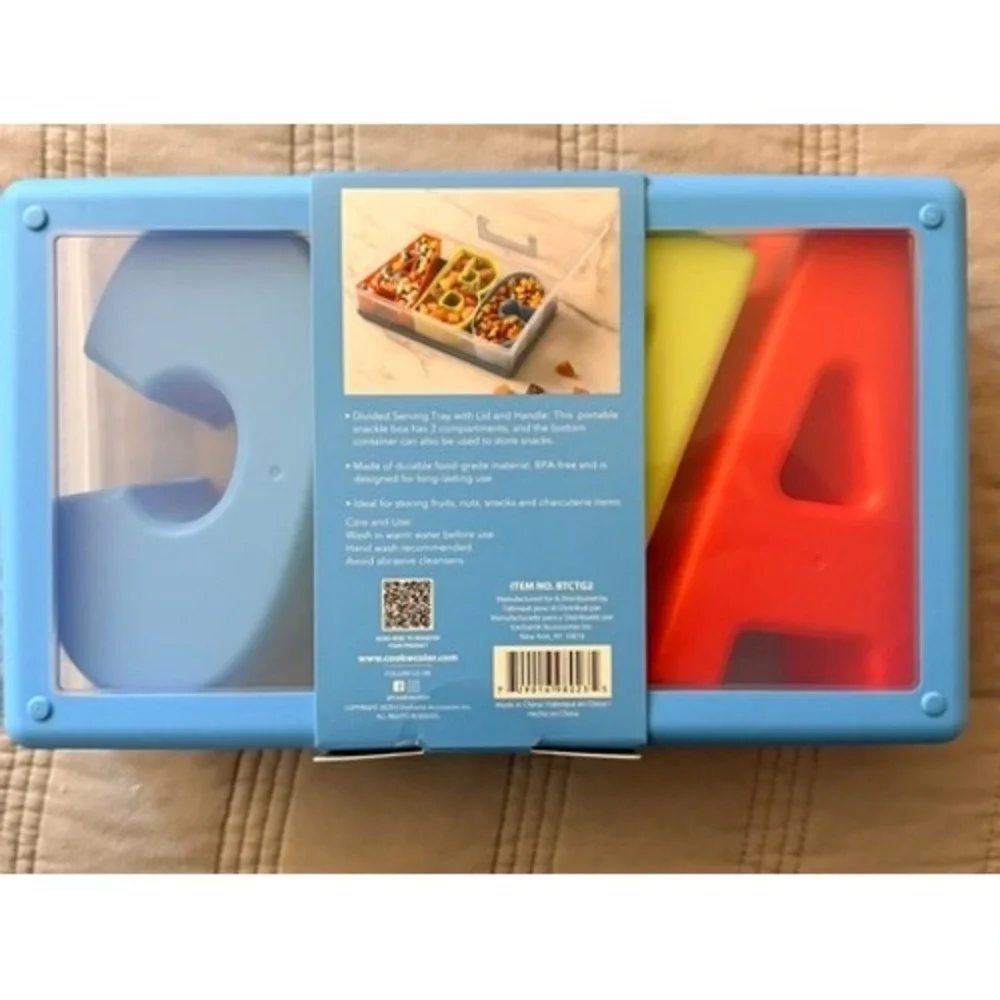 Cook With Color Snack Box ABC‎ Alphabet Divided Tray Kids Lunch NEW
